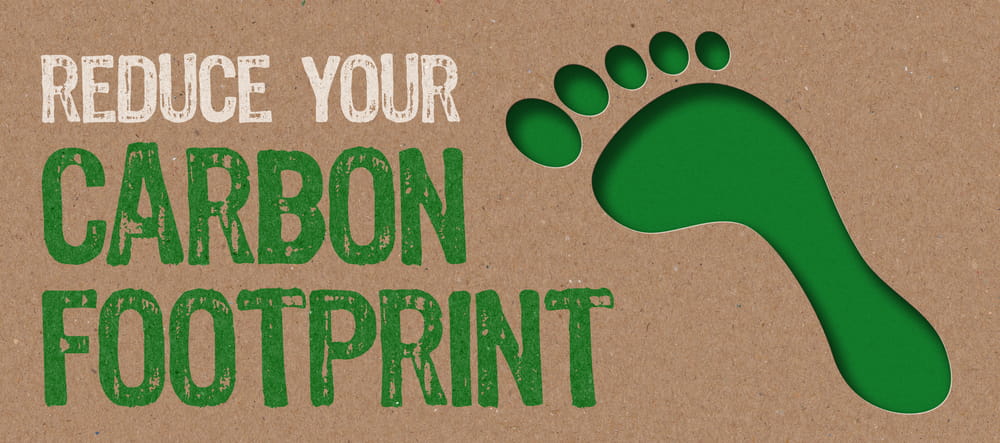 Reduce your carbon footprint graphic