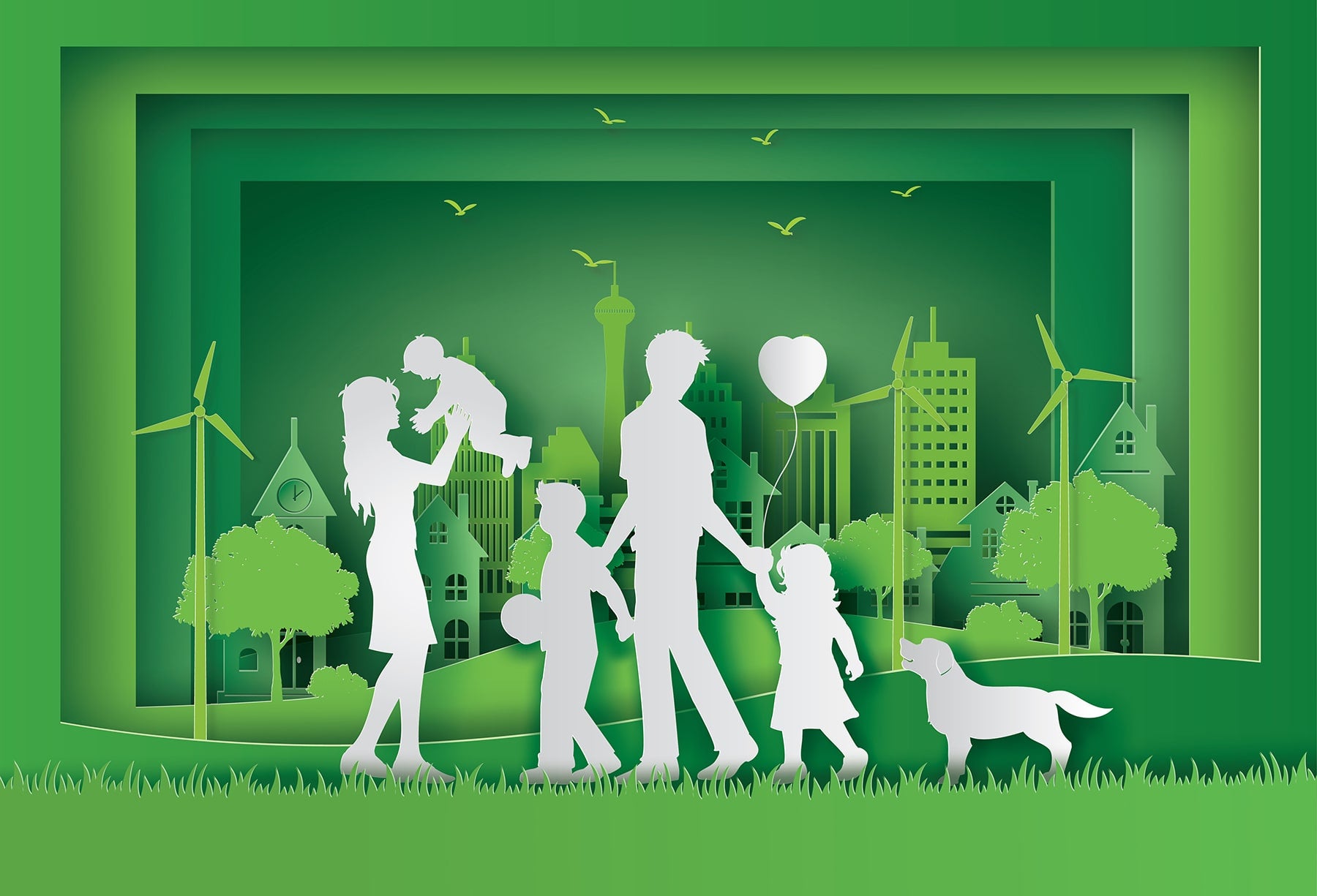Eco-Friendly Family Graphic